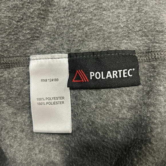 Kirkland Women’s Grey 1/4 Zip Long Sleeve Pullover Polertec Fleece Large - Picture 7 of 7